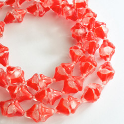 Crystal bells with red accents