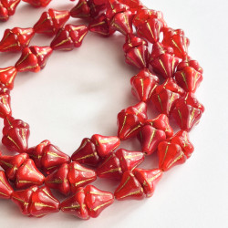 Red mix bells with gold finish