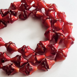 Red bells with white accents