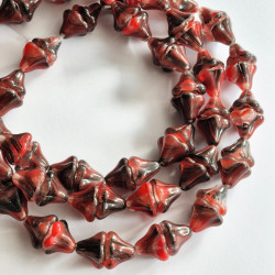 Crystal bells with red and...