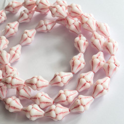 White bells with pink...