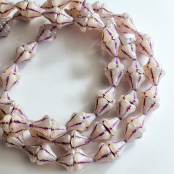 Alabaster bells with purple...