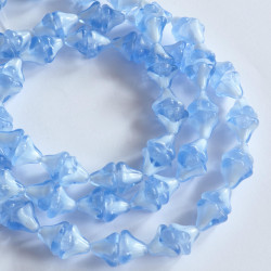 Light blue bells with white...