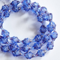 Blue bells with purple accents
