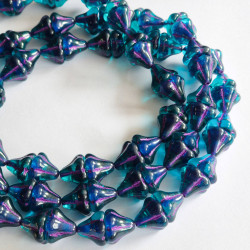 Aqua bells with purple finish