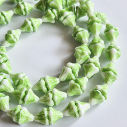 White bells with green stripes