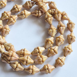 White bells with beige and...