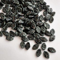 Black leaf with travertine