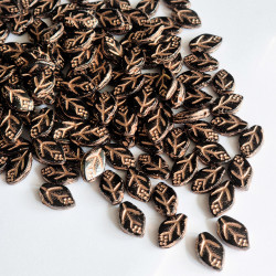 Black leaves with copper...
