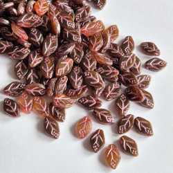 Brown mix leaves with pink...