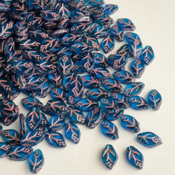 Blue leaves with pink...