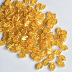 Topaz leaves with gold finish