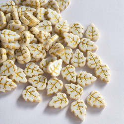 White leaves 15/12 mm with...