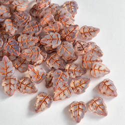 Opal leaves 15/12 mm with...