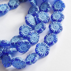 Dark blue flowers with blue...