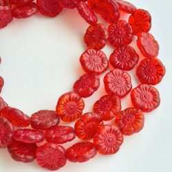 Red transparent flowers