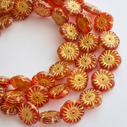 Transparent red flower with...