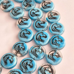 Blue/crystal horse beads...