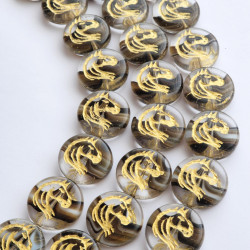 Crystal horse beads with...