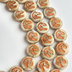 White horse beads with...