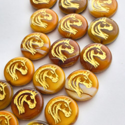 White horse beads with...