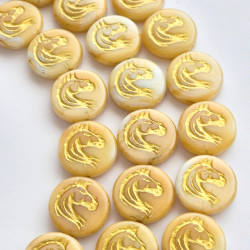 White/beige horse beads...