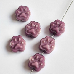 Paw beads 22 mm matte...