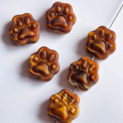 Paws 22 mm matte brown with...