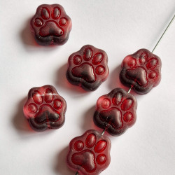 Paws 22 mm matte red with...