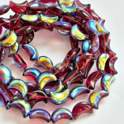 Fuchsia moons with AB coating