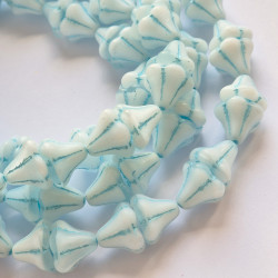 White bells with crystal...