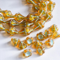 Topaz bells with light blue...