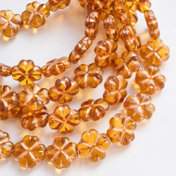 Topaz clovers with copper...