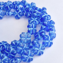 Blue clovers with light...