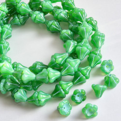 Green opal bells with light...
