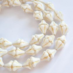 White bells with crystal...