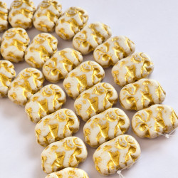 White elephant beads with...