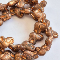 Brown elephant beads with...