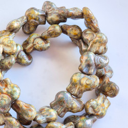 White elephants with blue,...