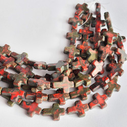 Red cross beads with...