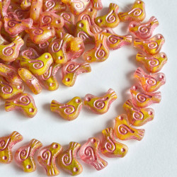 Crystal dove beads with...