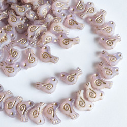 Violet dove beads with...
