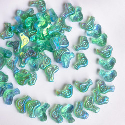 Blue/green dove beads with...