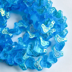 Aqua dove beads with AB...