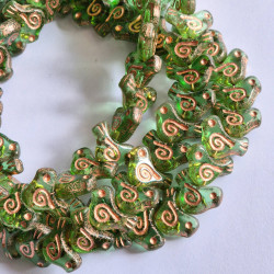 Green dove beads with...