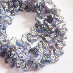 Blue/violet dove beads with...