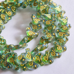 Blue/green dove beads with...