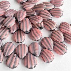 Grey drops with pink stripes