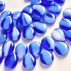 Blue drops with white accents