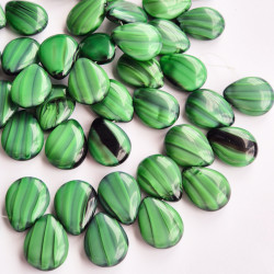 Green drops with dark accents